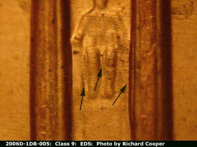 Die-stage A marker on 2006D•1DR•005 (2006 Doubled Die Reverse).