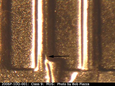 Die-stage B marker on 2006P•1DO•001 (2006 Doubled Die Obverse).