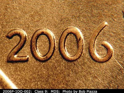 2006 Lincoln cent obverse, CopperCoins die 2006P•1DO•002.