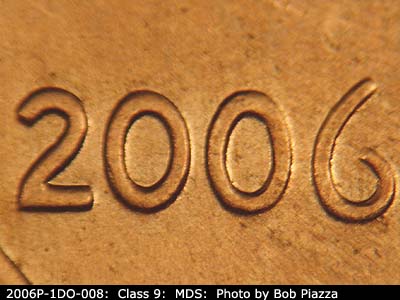2006 Lincoln cent obverse, CopperCoins die 2006P•1DO•008.