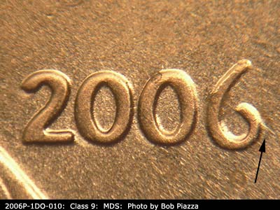 2006 Lincoln cent obverse, CopperCoins die 2006P•1DO•010.