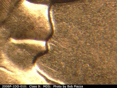Die-stage B marker on 2006P•1DO•010 (2006 Doubled Die Obverse).