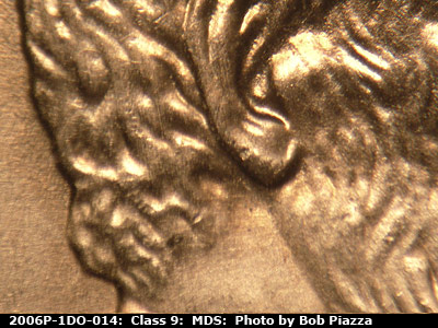 Die-stage B marker on 2006P•1DO•014 (2006 Doubled Die Obverse).