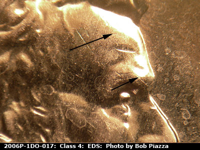 Die-stage A marker on 2006P•1DO•017 (2006 Doubled Die Obverse).