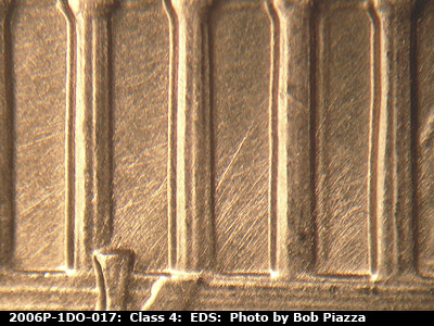 Die-stage A marker on 2006P•1DO•017 (2006 Doubled Die Obverse).