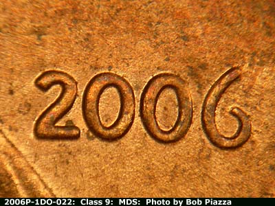 2006 Lincoln cent obverse, CopperCoins die 2006P•1DO•022.
