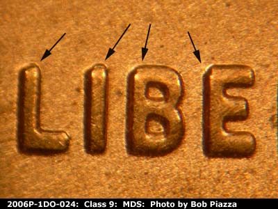 2006 Lincoln cent obverse, CopperCoins die 2006P•1DO•024.