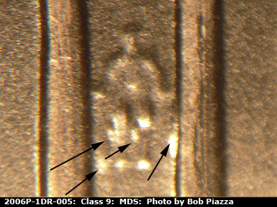 Die-stage B marker on 2006P•1DR•005 (2006 Doubled Die Reverse).