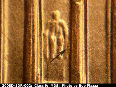 2008 Lincoln cent obverse, CopperCoins die 2008D•1DR•002.