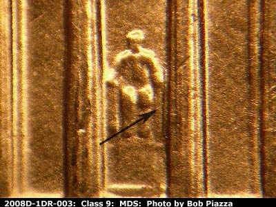 2008 Lincoln cent obverse, CopperCoins die 2008D•1DR•003.