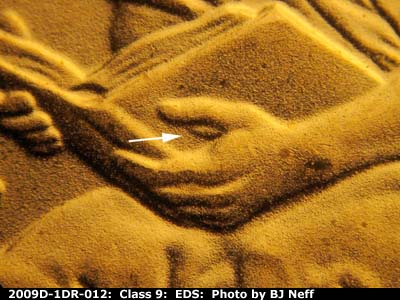 Die-stage A marker on 2009D•1DR•012 (2009 Doubled Die Reverse).