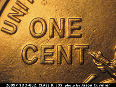 Die-stage C marker on 2009P•1DO•002 (2009 Doubled Die Obverse).