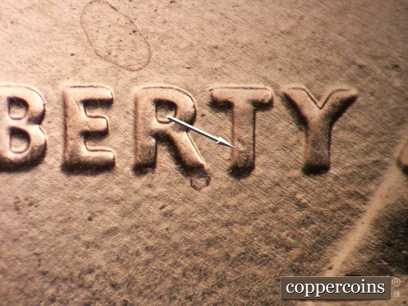 2009 Lincoln cent obverse, CopperCoins die 2009P•1DO•010.