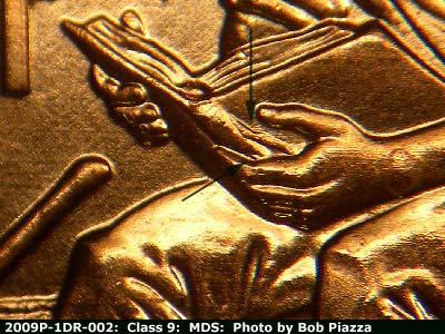 2009 Lincoln cent obverse, CopperCoins die 2009P•1DR•002.
