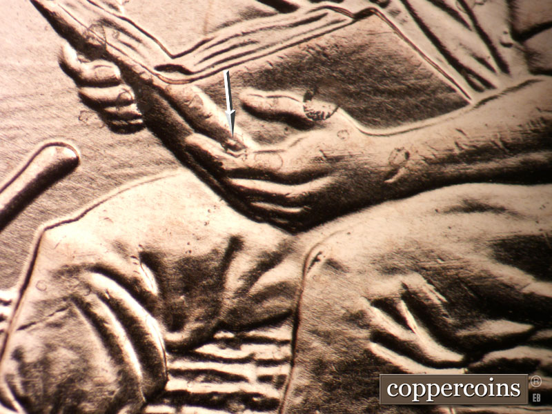 2009 Lincoln cent obverse, CopperCoins die 2009P•1DR•004.