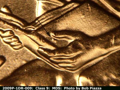 2009 Lincoln cent obverse, CopperCoins die 2009P•1DR•009.