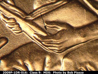 2009 Lincoln cent obverse, CopperCoins die 2009P•1DR•016.