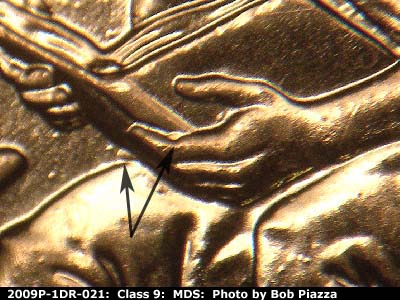 2009 Lincoln cent obverse, CopperCoins die 2009P•1DR•021.