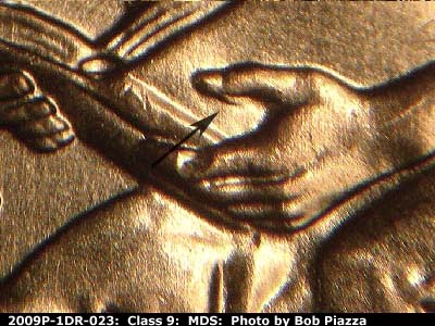 2009 Lincoln cent obverse, CopperCoins die 2009P•1DR•023.