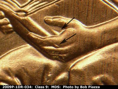 2009 Lincoln cent obverse, CopperCoins die 2009P•1DR•034.