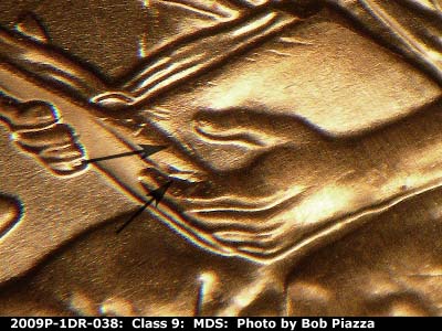 2009 Lincoln cent obverse, CopperCoins die 2009P•1DR•038.