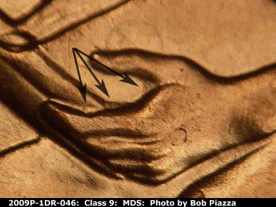 2009 Lincoln cent obverse, CopperCoins die 2009P•1DR•046.