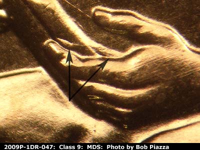2009 Lincoln cent obverse, CopperCoins die 2009P•1DR•047.