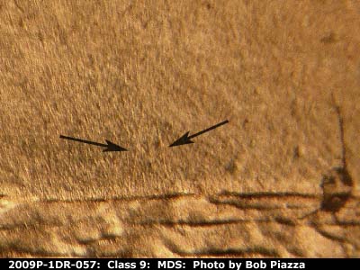 Die-stage B marker on 2009P•1DR•057 (2009 Doubled Die Reverse).