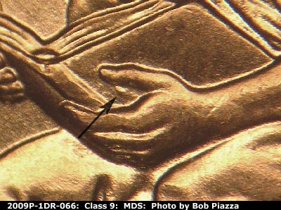2009 Lincoln cent obverse, CopperCoins die 2009P•1DR•066.