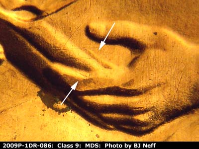 2009 Lincoln cent obverse, CopperCoins die 2009P•1DR•086.