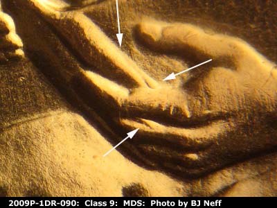 2009 Lincoln cent obverse, CopperCoins die 2009P•1DR•090.