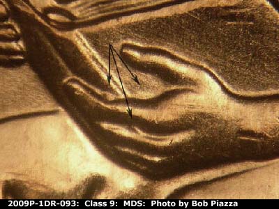 2009 Lincoln cent obverse, CopperCoins die 2009P•1DR•093.