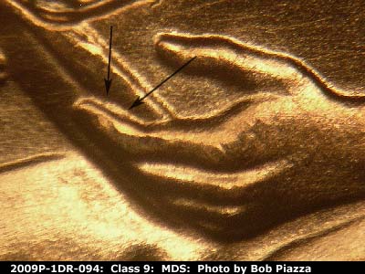 2009 Lincoln cent obverse, CopperCoins die 2009P•1DR•094.