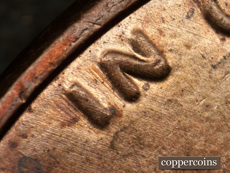 Die-stage B marker on 2011P•1DO•004 (2011 Doubled Die Obverse).