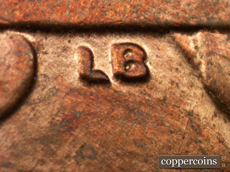 Die-stage A marker on 2011P•1DR•002 (2011 Doubled Die Reverse).