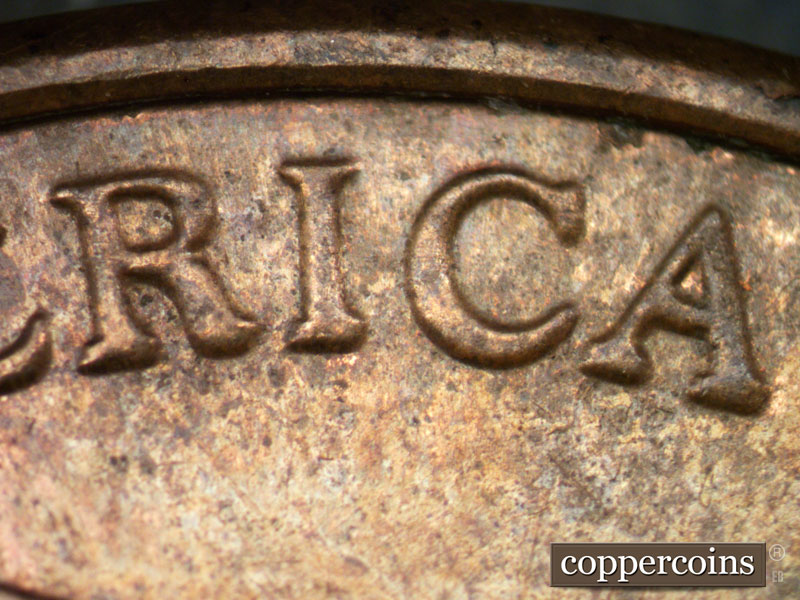 Die-stage A marker on 2011P•1DR•002 (2011 Doubled Die Reverse).
