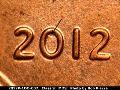 2012 Lincoln cent obverse, CopperCoins die 2012P•1DO•002.