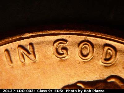 Die-stage A marker on 2012P•1DO•003 (2012 Doubled Die Obverse).
