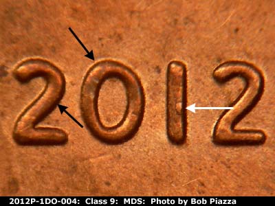 2012 Lincoln cent obverse, CopperCoins die 2012P•1DO•004.