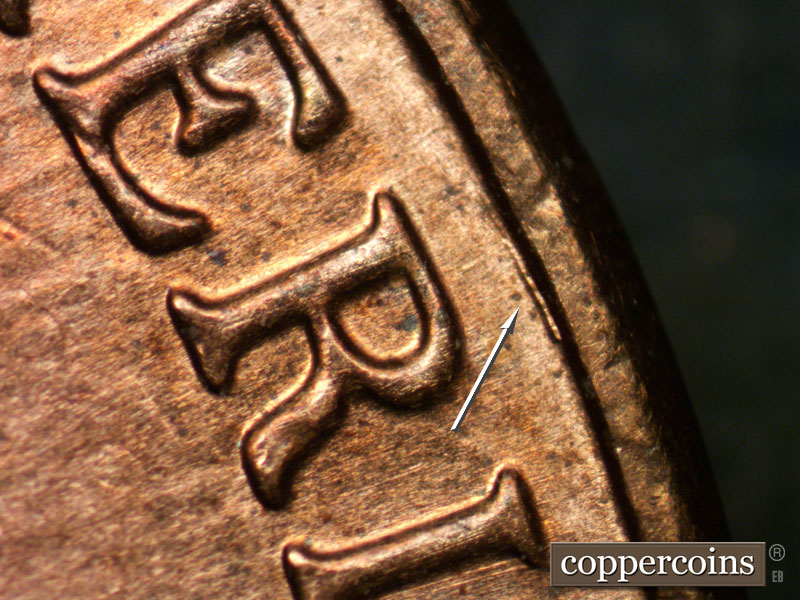 Die-stage B marker on 2013P•1DO•002 (2013 Doubled Die Obverse).