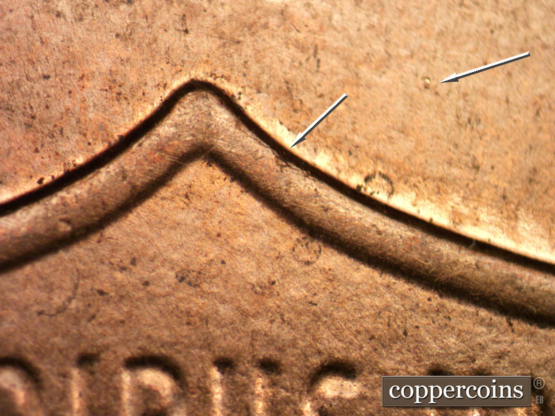 Die-stage B marker on 2013P•1DO•005 (2013 Doubled Die Obverse).