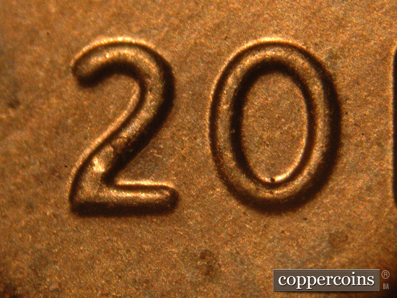 2014 Lincoln cent obverse, CopperCoins die 2014P•1DO•006.
