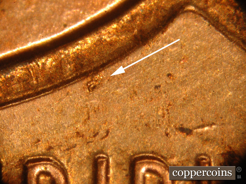 Die-stage C marker on 2015P•1DO•003 (2015 Doubled Die Obverse).