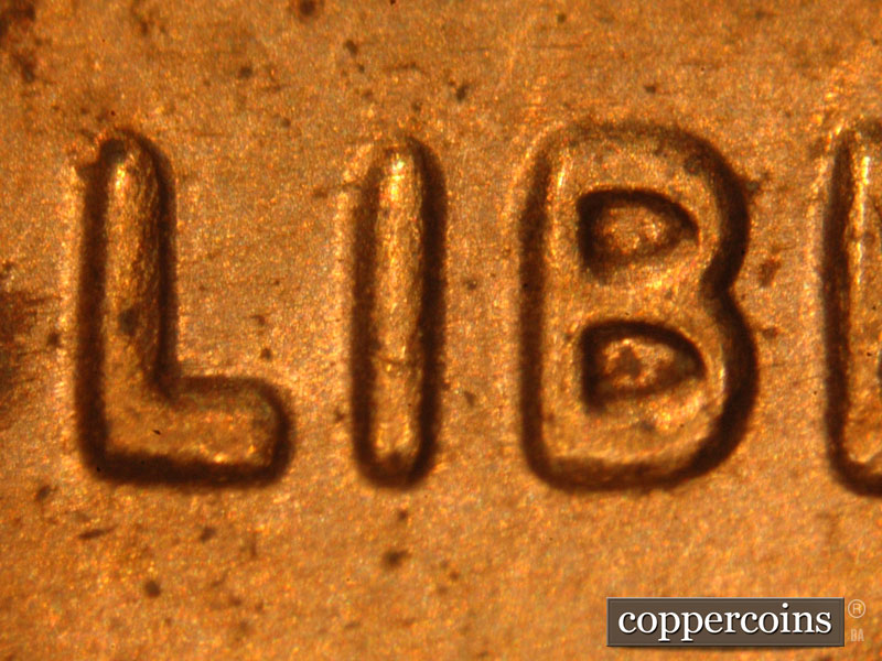 Die-stage C marker on 2015P•1DO•004 showing Very strong doubling is seen on LIBERTY.
