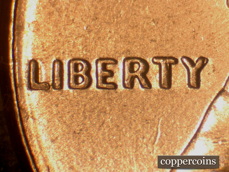 Die-stage C marker on 2016P•1DO•001 showing A very strong spread is seen on LIBERTY.
