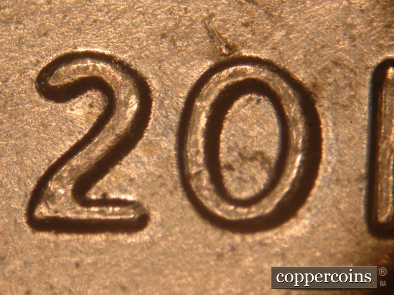 Die-stage C marker on 2016P•1DO•001 (2016 Doubled Die Obverse).