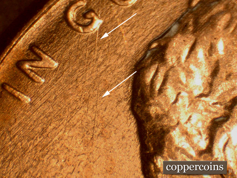 Die-stage C marker on 2016P•1DO•001 (2016 Doubled Die Obverse).