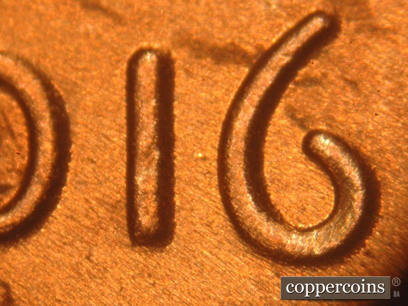 Die-stage C marker on 2016P•1DO•004 (2016 Doubled Die Obverse).