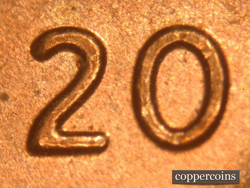 Die-stage A marker on 2016P•1DO•006 (2016 Doubled Die Obverse).