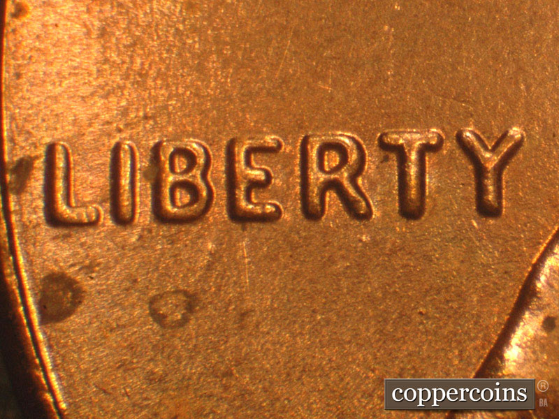 Die-stage A marker on 2016P•1DO•006 (2016 Doubled Die Obverse).